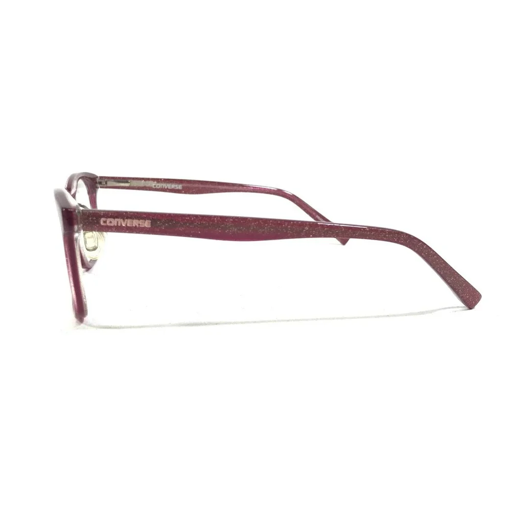 Converse Kids Eyeglasses Frames K402 BURGUNDY Purple Gold Glitter 47-17-130